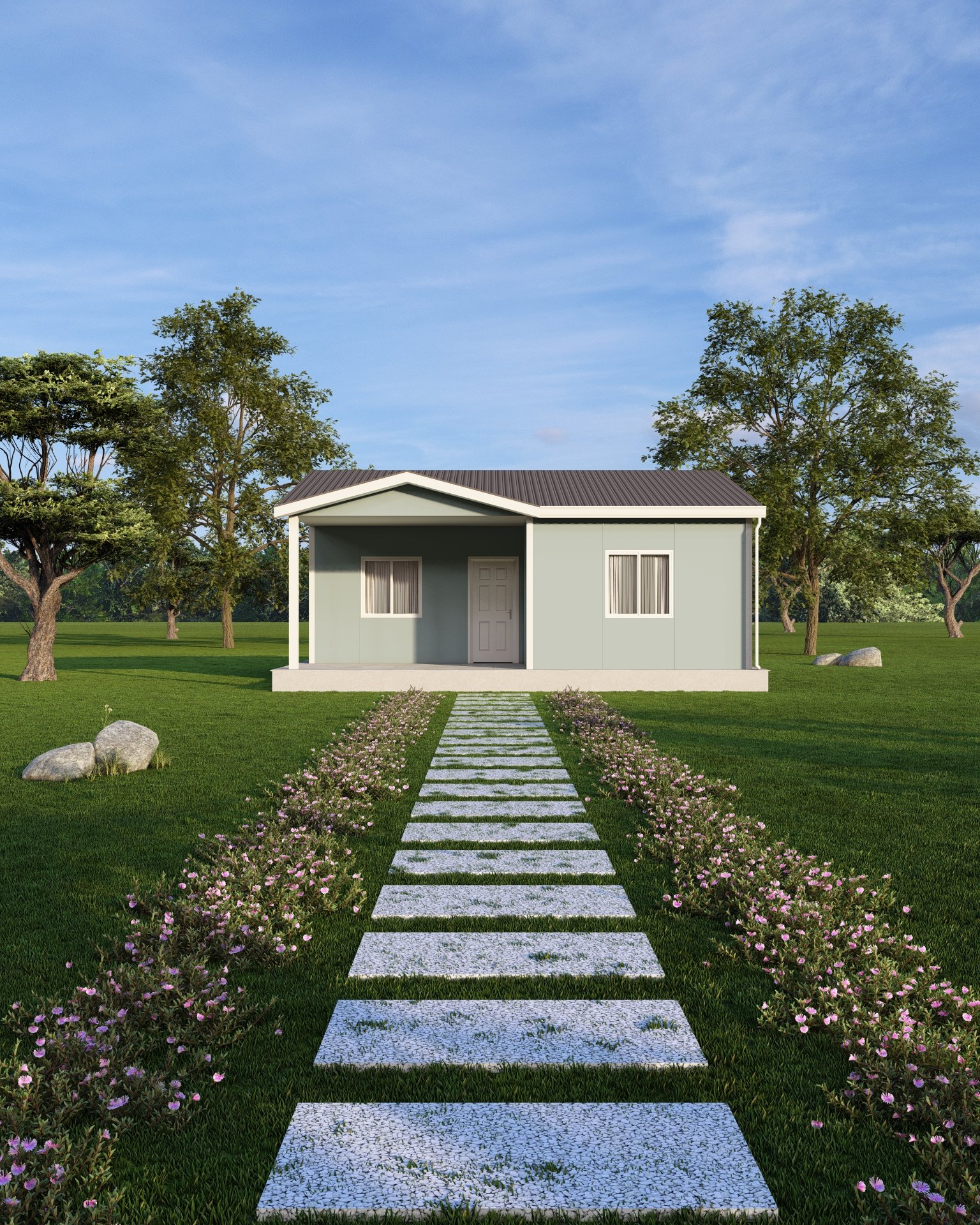 PM-1065 Tek Kat Prefabrik Ev Modeli