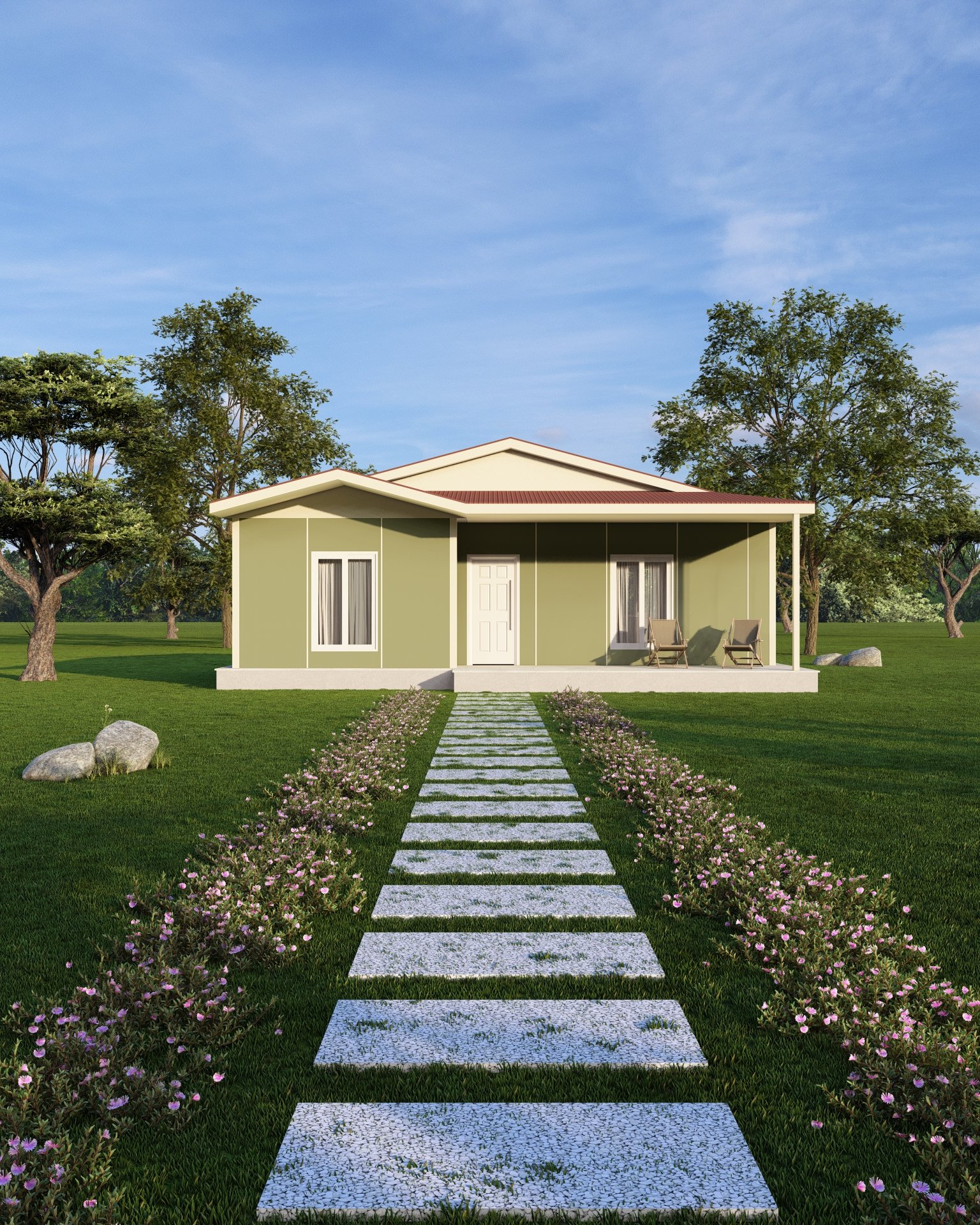 PM-1072 Tek Kat Prefabrik Ev Modeli